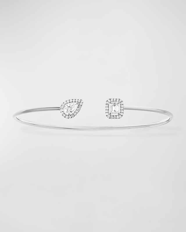 MY TWIN 18K WHITE GOLD THIN BANGLE BRACELET