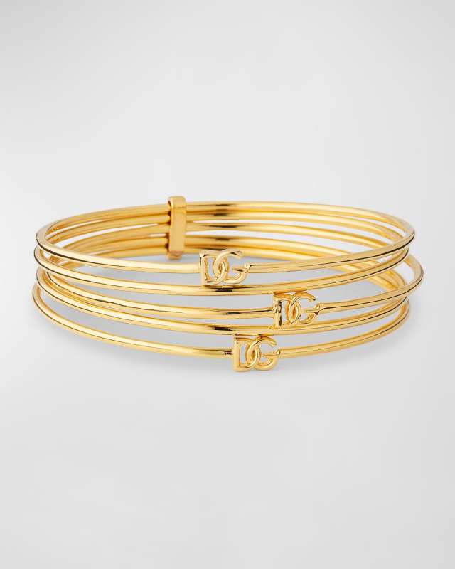 Gold-Plated DG Logo Multi Bracelet