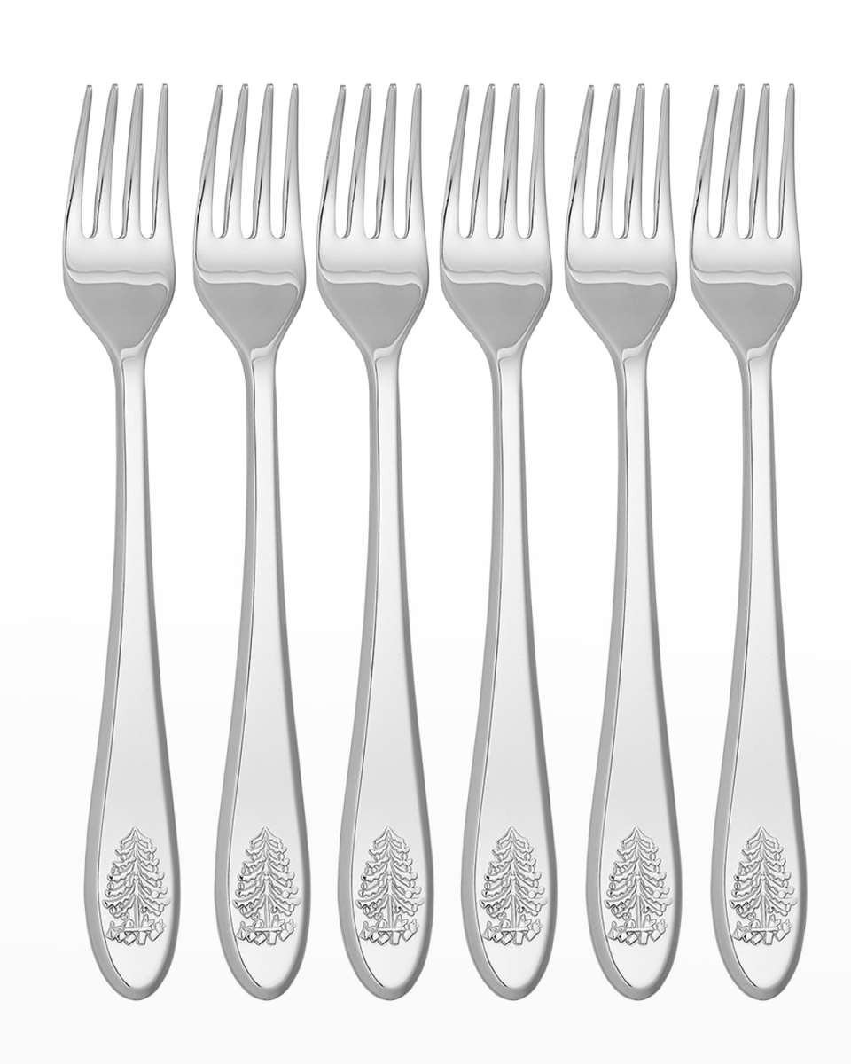 Christmas Tree Set of 6 Cocktail Forks