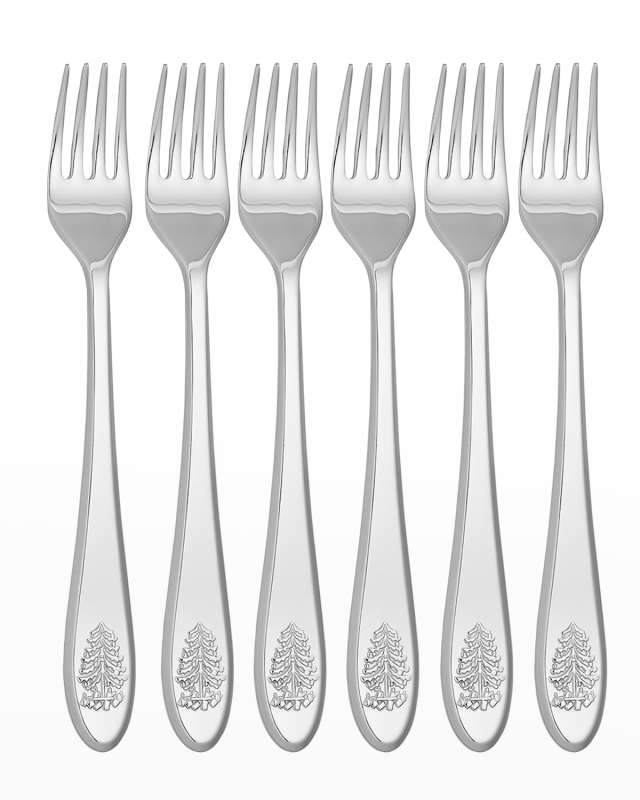 Christmas Tree Set of 6 Cocktail Forks