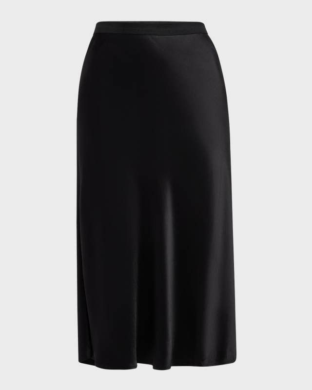 Anya Satin Midi Skirt
