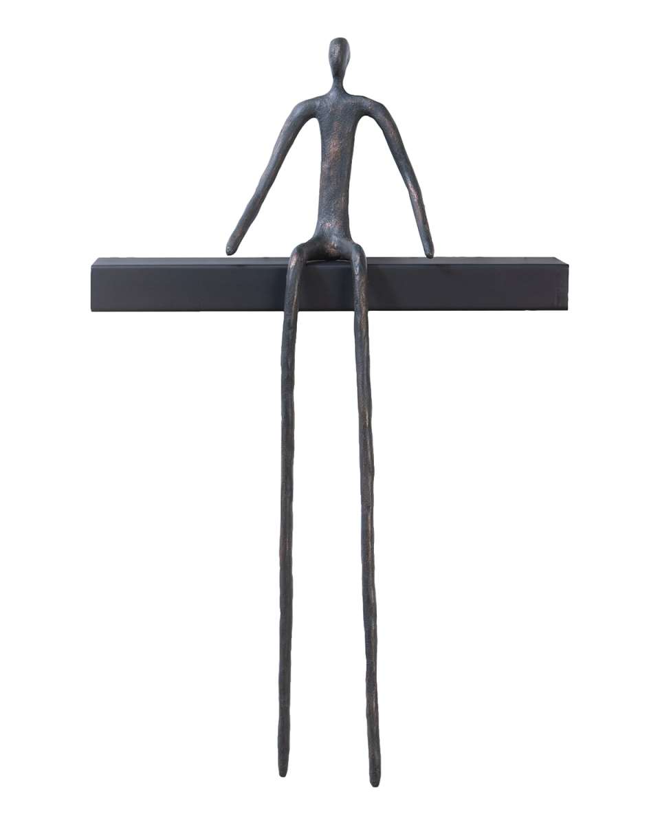 Moveable Sitting Man on Short Shelf, A