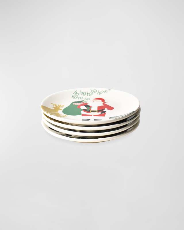 Christmas In The Village Rooftop Salad Plates, Set Of 4