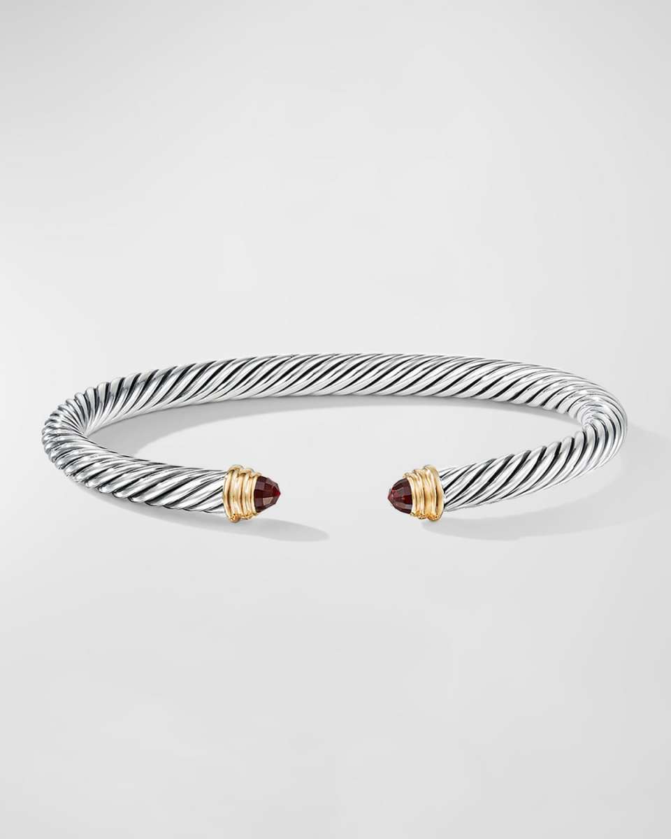 Cable Bracelet with Diamonds in Silver, 5