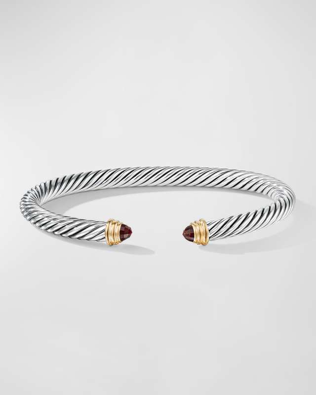 Cable Bracelet with Diamonds in Silver, 5