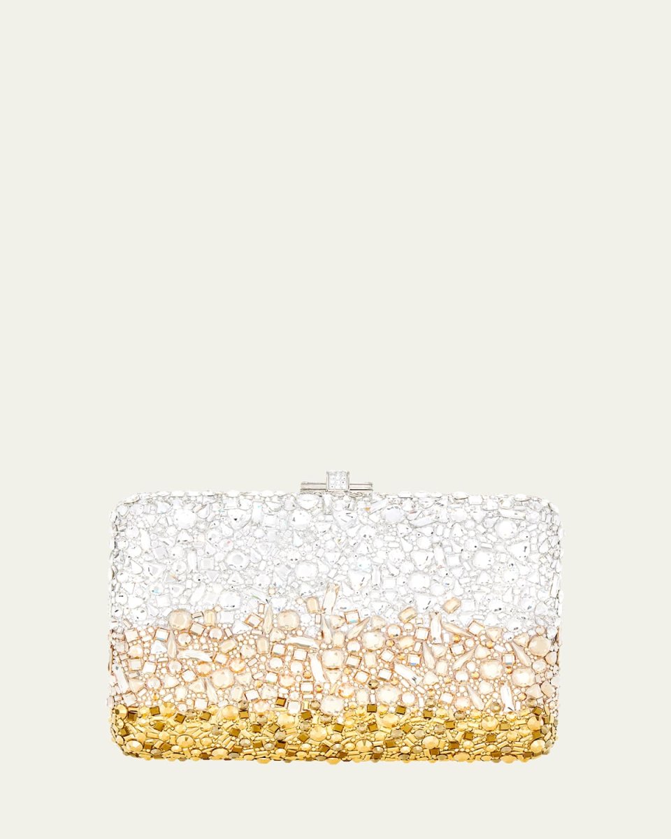 Effervescent Crystal Slim Clutch Bag