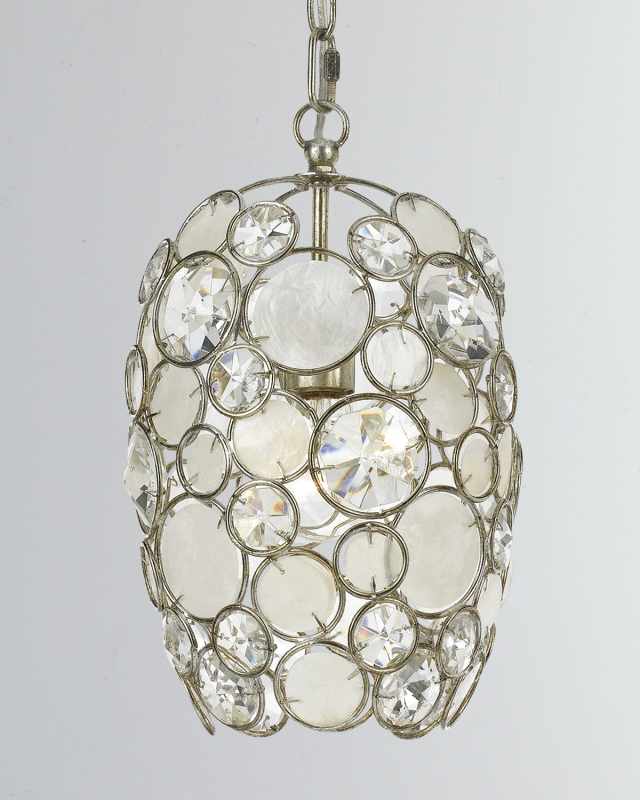 Palla 1-Light Antiqued Silver Mini Chandelier