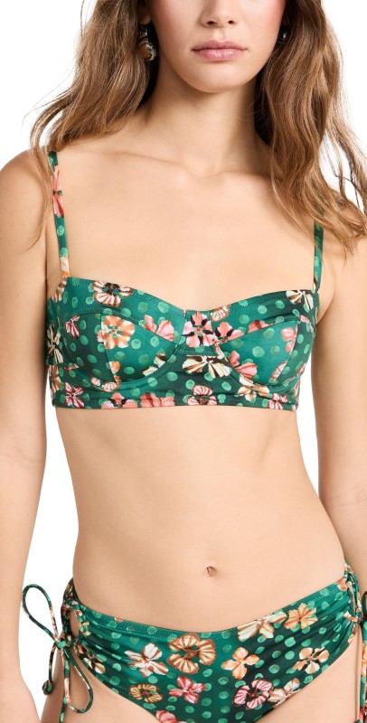 Ulla Johnson Zahara Bikini Top Veridian