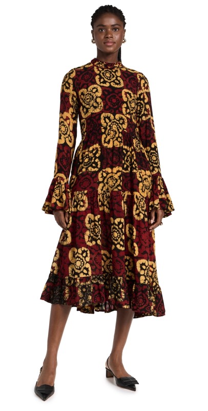 Busayo Detola Dress Brown-Multi