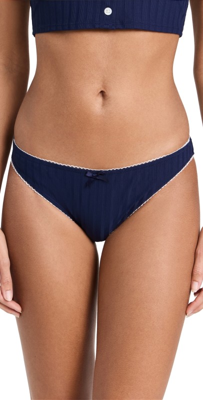 STAUD Kit Bikini Bottoms Navy/White