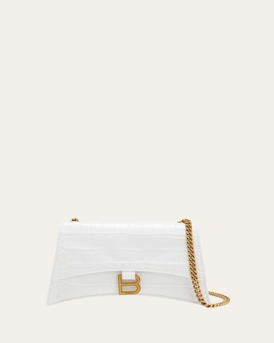 Crush Croc-Embossed Wallet on Chain