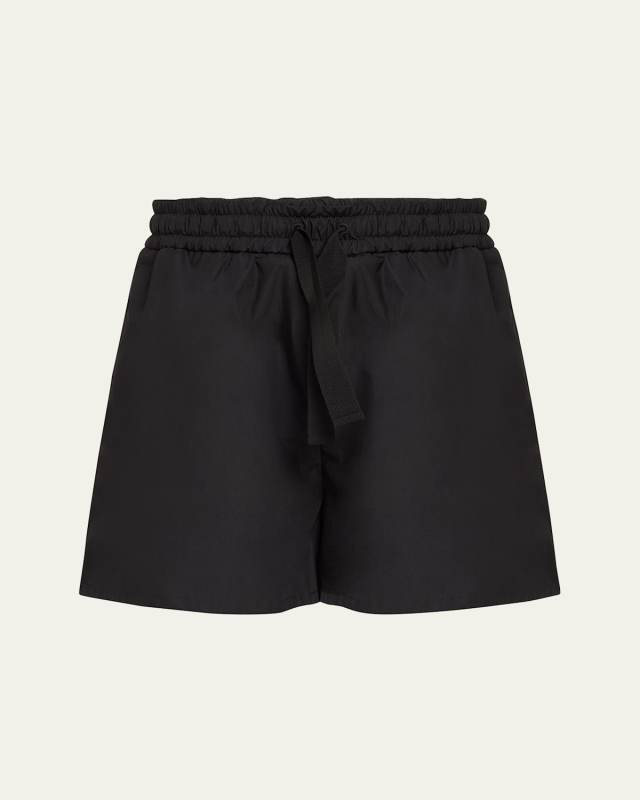Long Drawstring Cotton Shorts