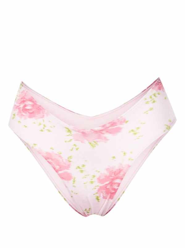 floral-print bikini bottoms