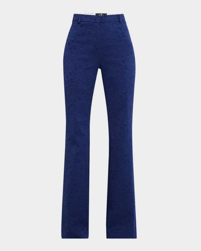 Jacquard Flared Trousers