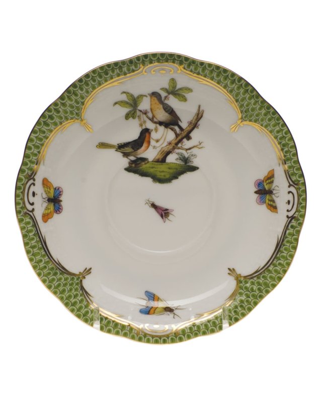 Rothschild Bird Green Motif 08 Tea Saucer