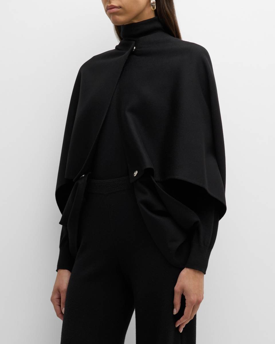Buttoned Cashmere Cap