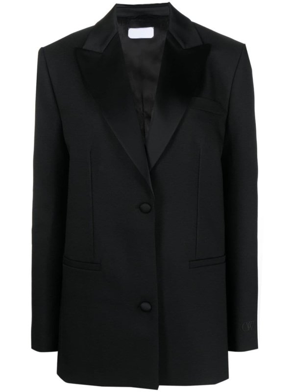 single-breasted tuxedo blazer