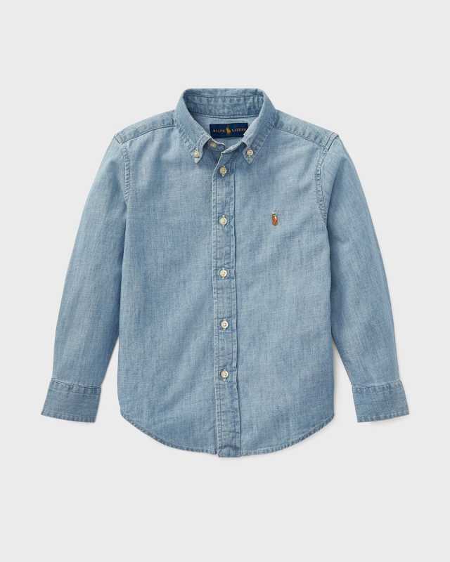 Woven Chambray Shirt, Size 2-7