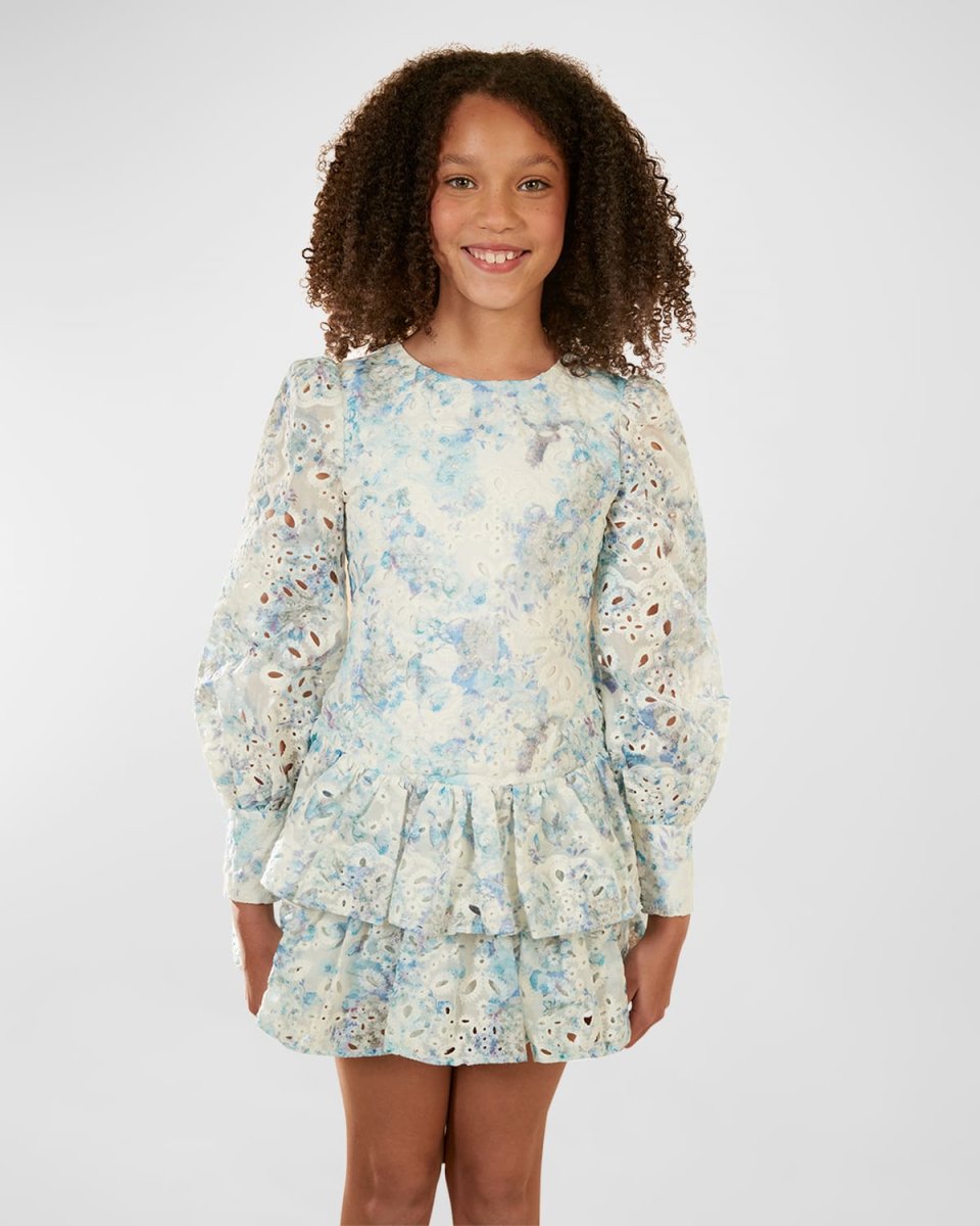 Girl's Alexa Broderie Dress, Size 7-14