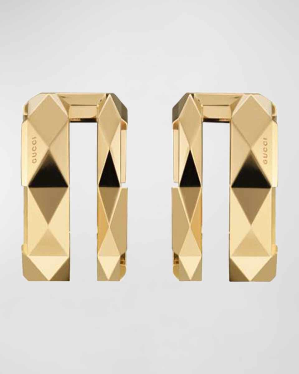 Link to Love Huggie Earrings in 18k Yellow Gold