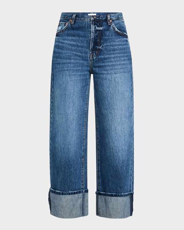 Ryder High-Rise Cuffed Straight Jeans