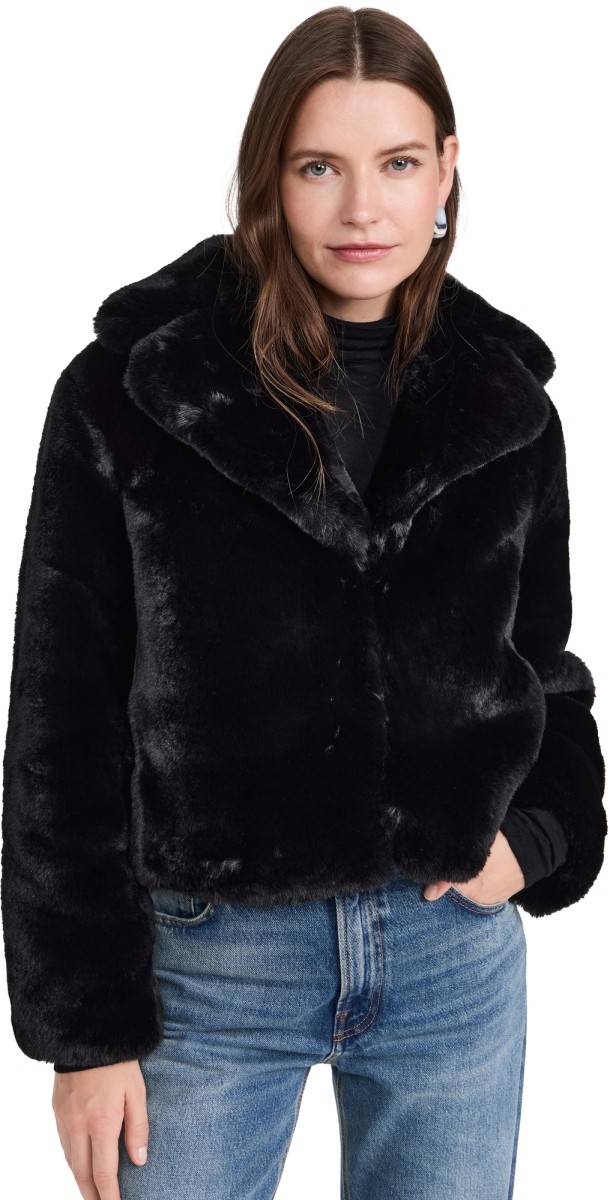 Apparis Miller Short Coat Noir