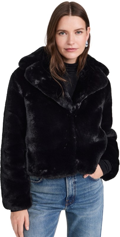 Apparis Miller Short Coat Noir