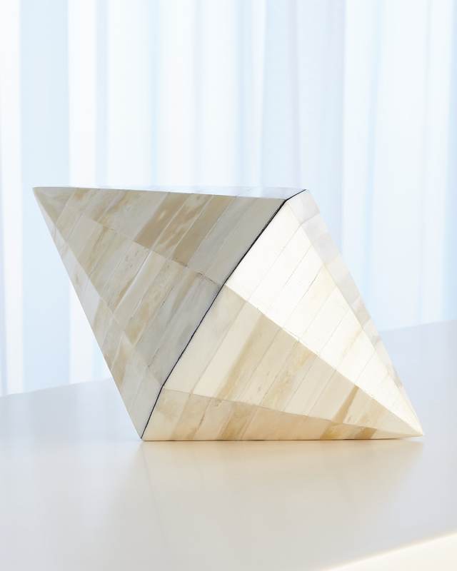 Triangle Cone White Bone Box