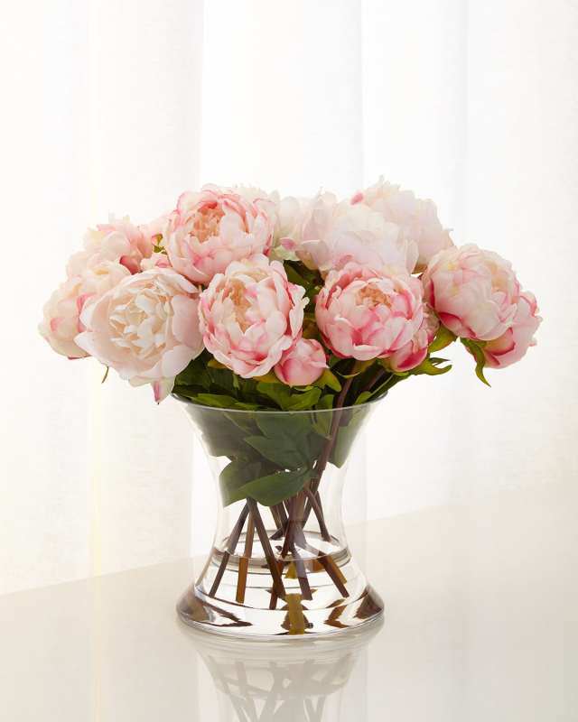 Peonies N Pink Faux-Floral Arrangement