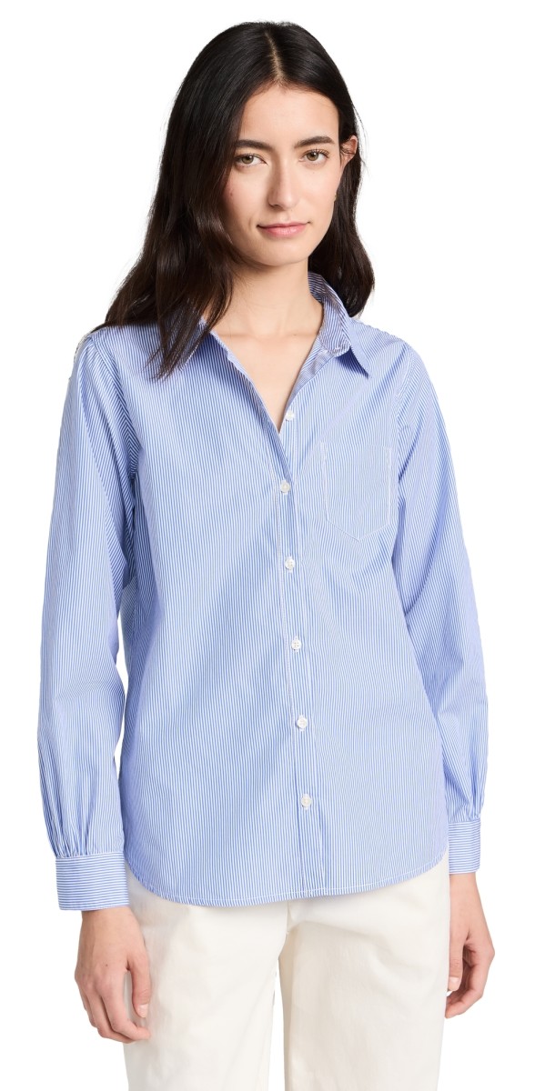 Birds of Paradis Grace Classic Shirt Blue/White Stripe