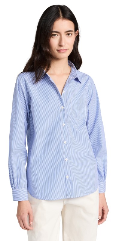 Birds of Paradis Grace Classic Shirt Blue/White Stripe