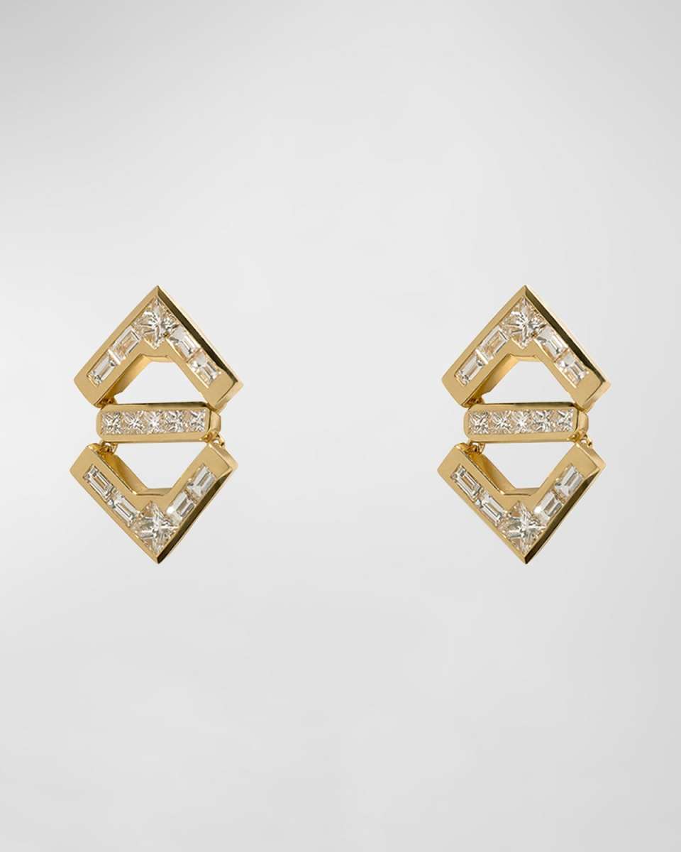 18k Yellow Gold Glow Diamond Earrings
