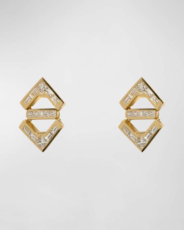 18k Yellow Gold Glow Diamond Earrings