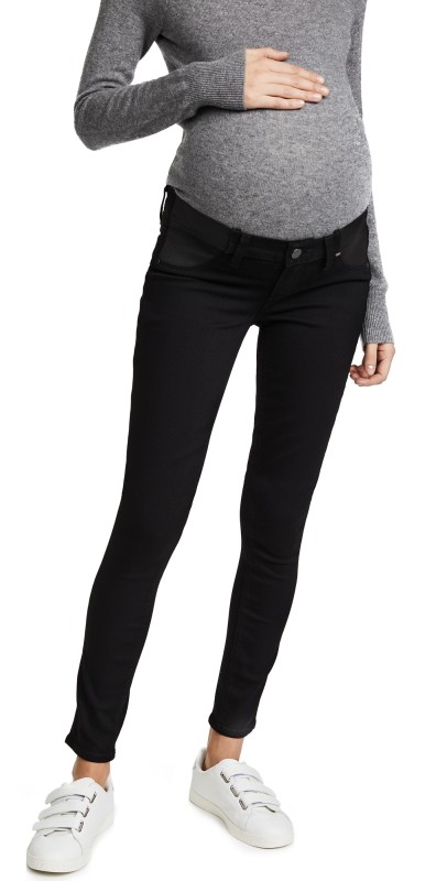 PAIGE Transcend Verdugo Ultra Skinny Maternity Jeans Black Shadow