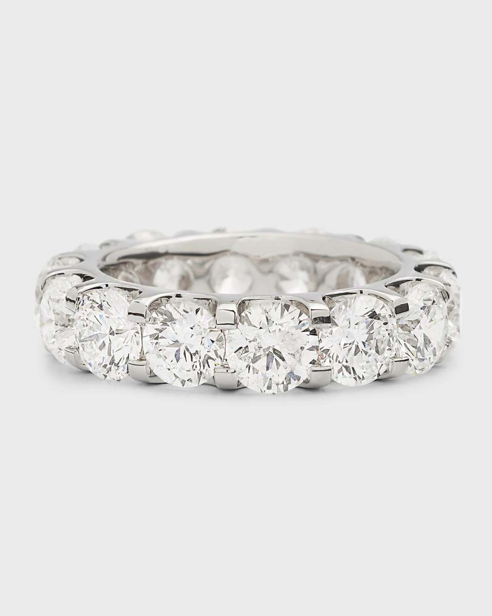 Lab Grown Diamond 18K White Gold Eternity Band Ring