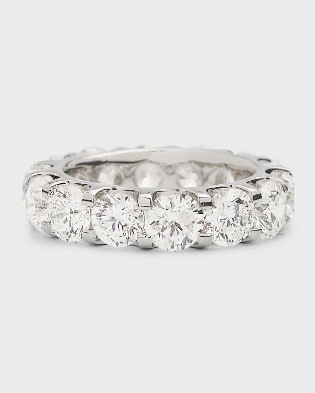 Lab Grown Diamond 18K White Gold Eternity Band Ring