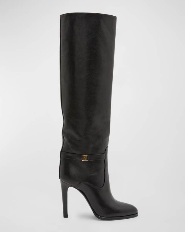 Diane Leather Buckle Knee Boots