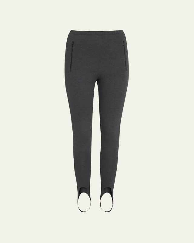 Zip-Pocket Stirrup Leggings