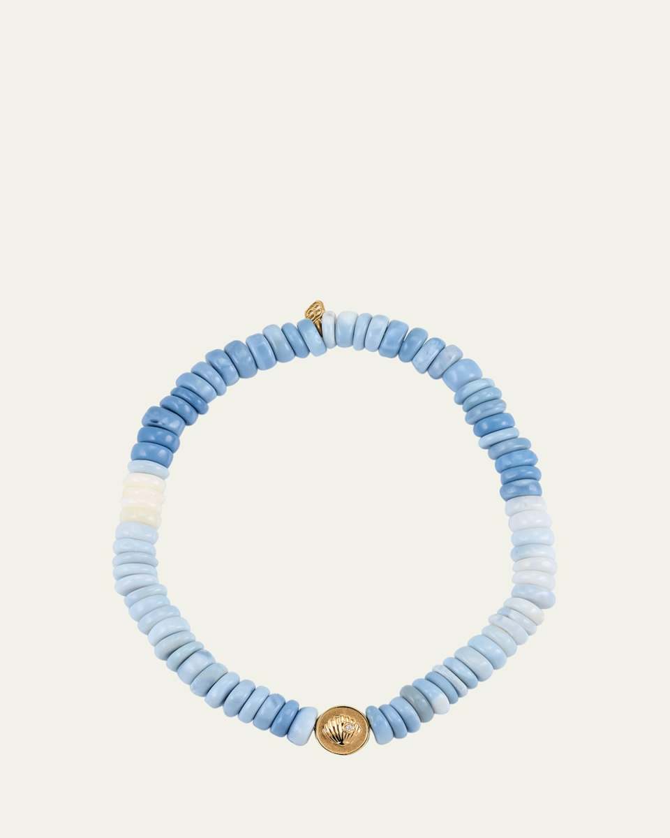 14K Starfish Clamshell Bead Bracelet