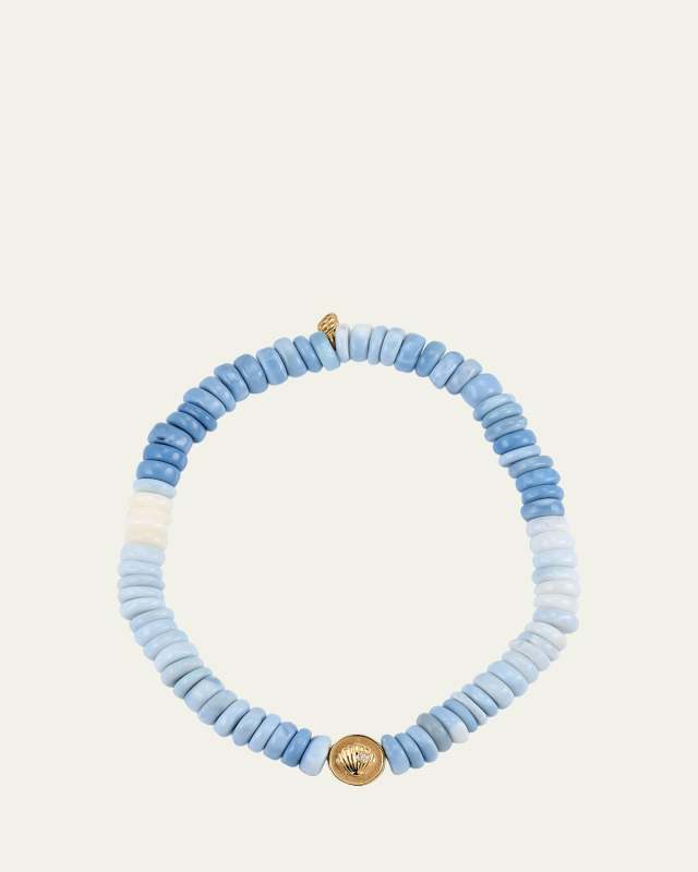 14K Starfish Clamshell Bead Bracelet