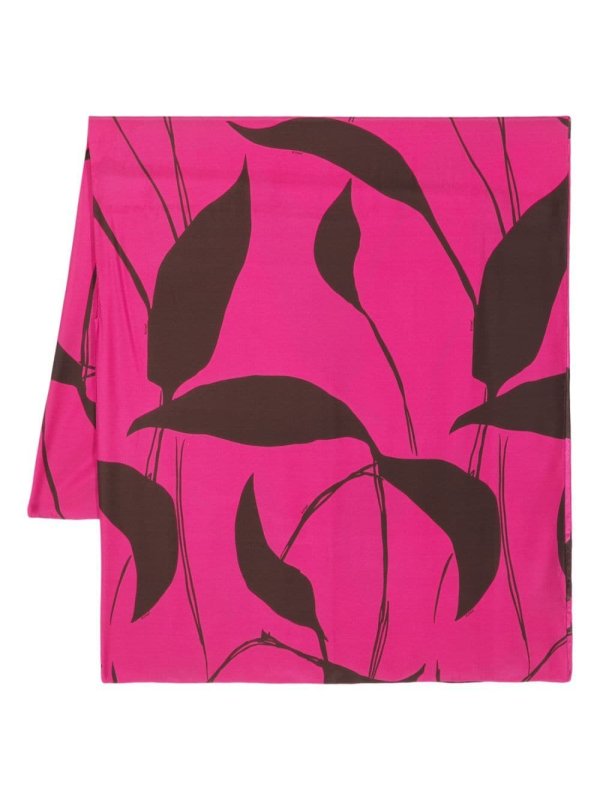 leaf-print scarf