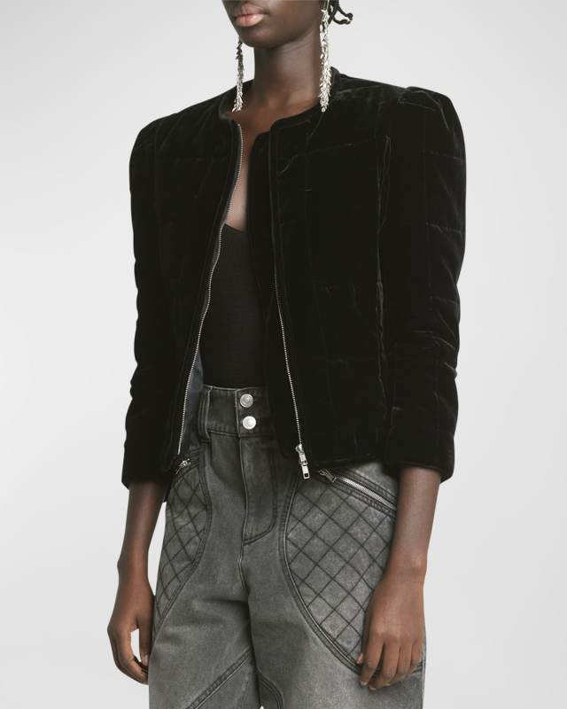 Djanet Velvet Quilted Jacket