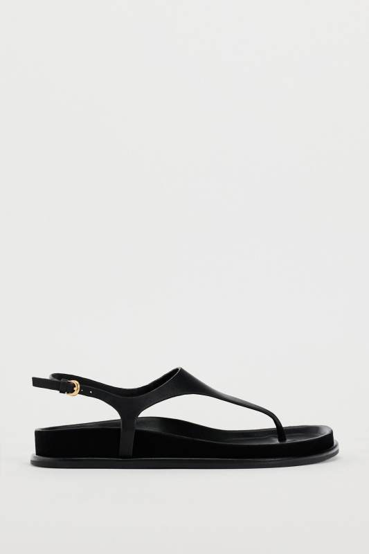 ZARA FLAT LEATHER SANDALS