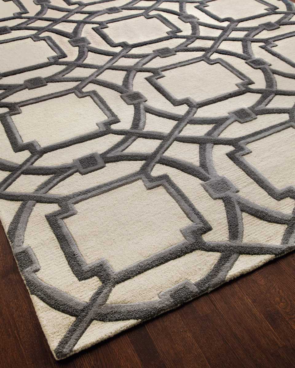 Gray Abstract Rug, 11' x 14'