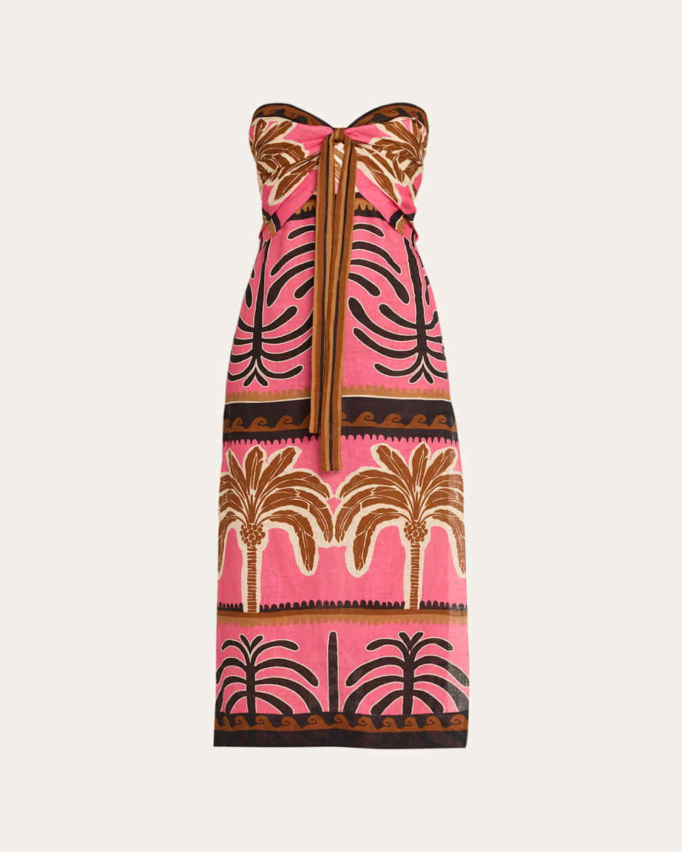 Unexpected Symbolism Strapless Ankle Dress