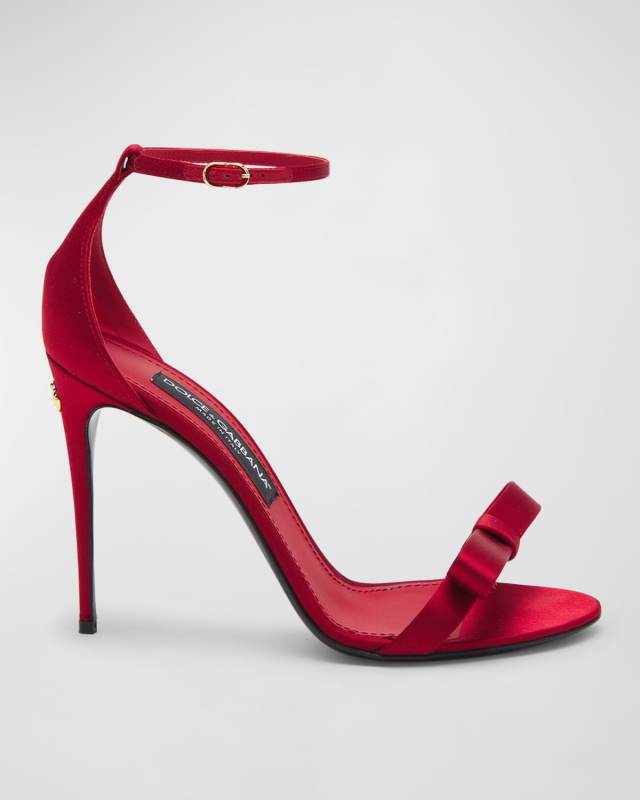 Satin Bow Stiletto Heels