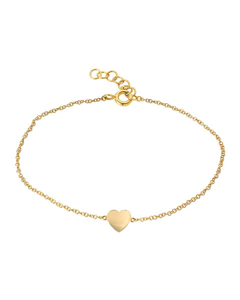 14K Gold Heart Bracelet