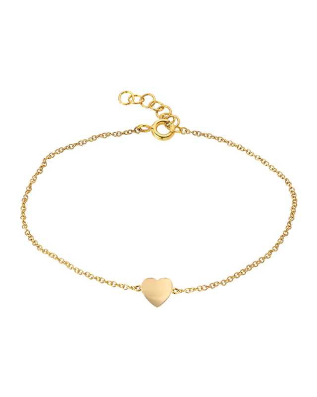 14K Gold Heart Bracelet