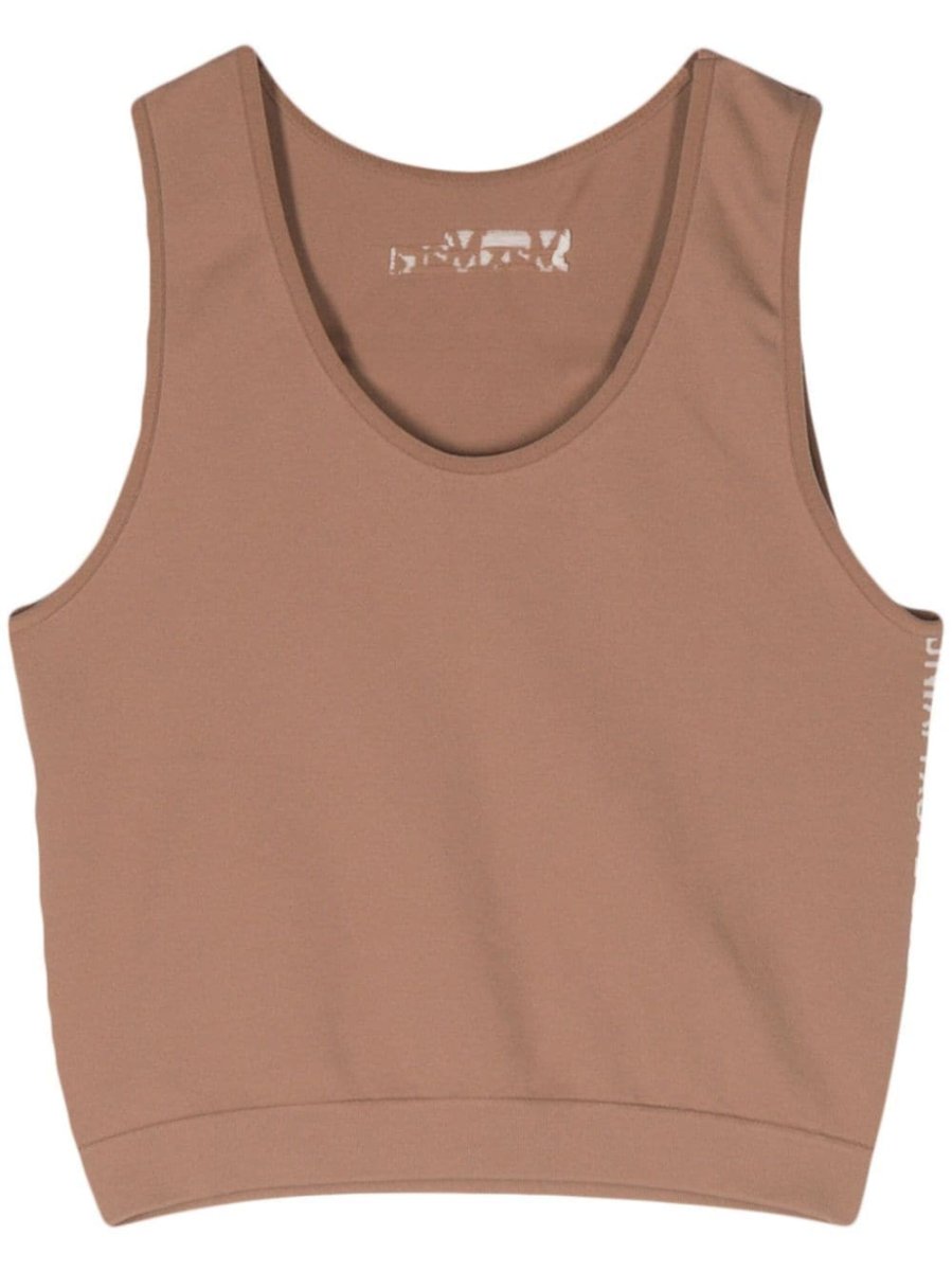 logo-print round-neck top