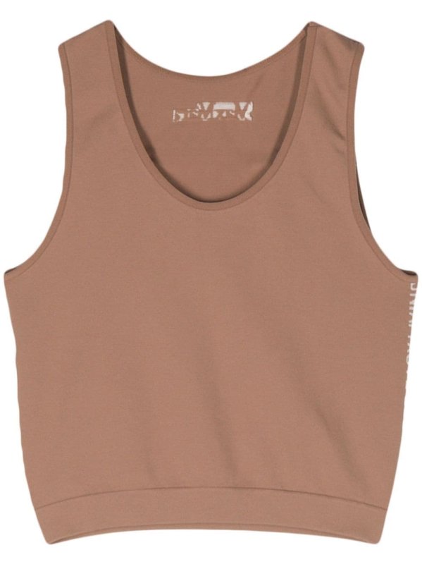 logo-print round-neck top